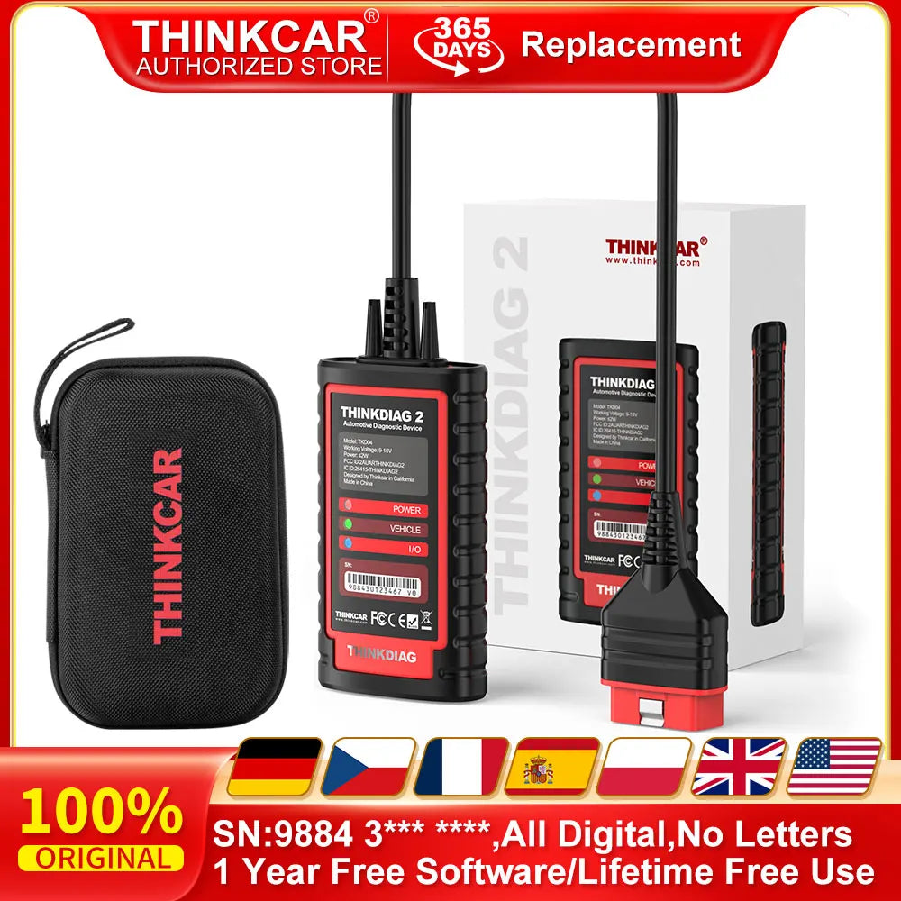 THINKCAR Thinkdiag 2 OBD2 Scanner — Full System Diagnostic Tool for All Car Brands