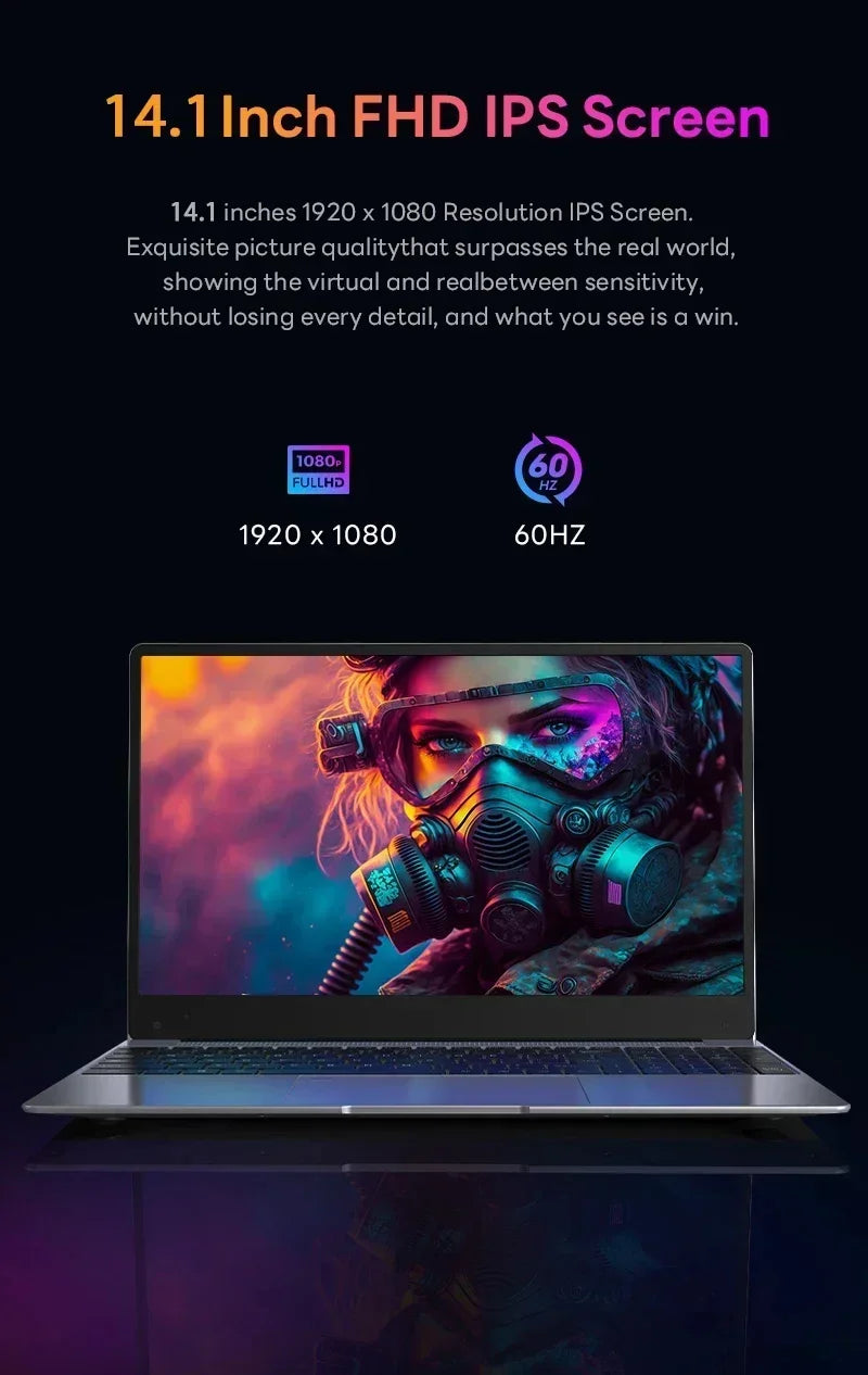14.1" Intel i7-8650U Ultra Slim Laptop – Up to 32GB RAM, 2TB SSD, Windows 11