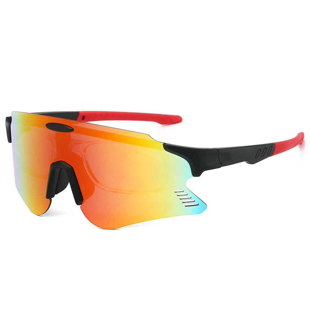 KAMMPT Oversized Sports Cycling Sunglasses | Mirror Anti-UV Windproof Protective Shades for Men & Women