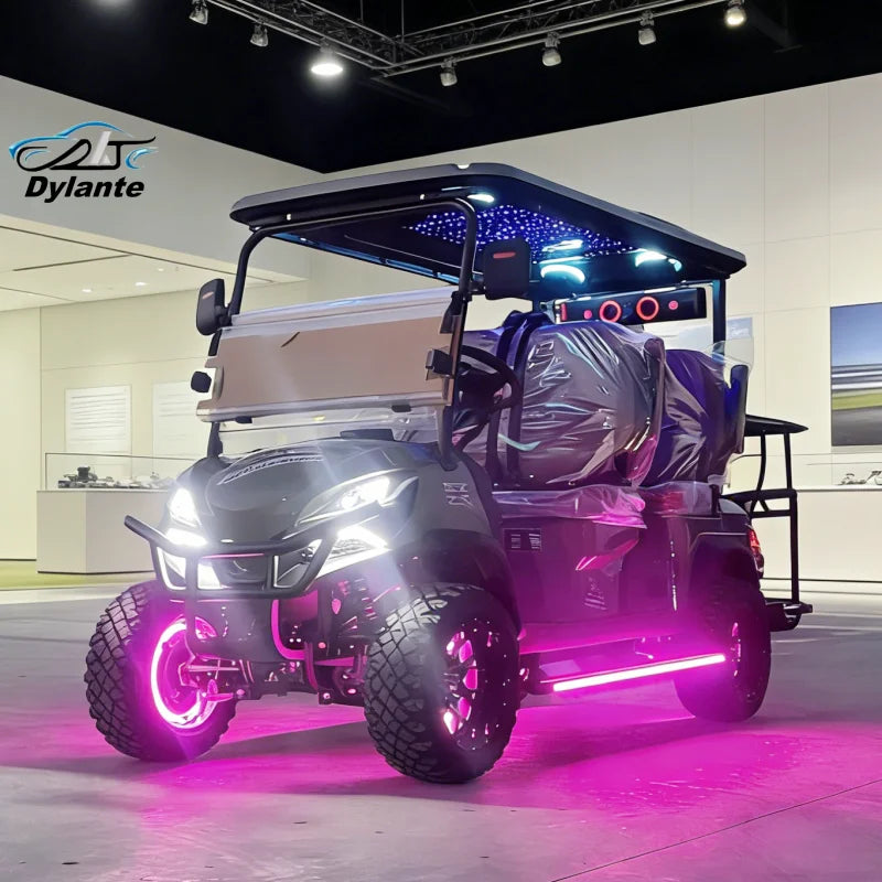 2026 Latest Solar Panel Charging Customized Off-Road 60V 4KW/5KW Outdoor Hunting Car Legal Electric Golf Cart