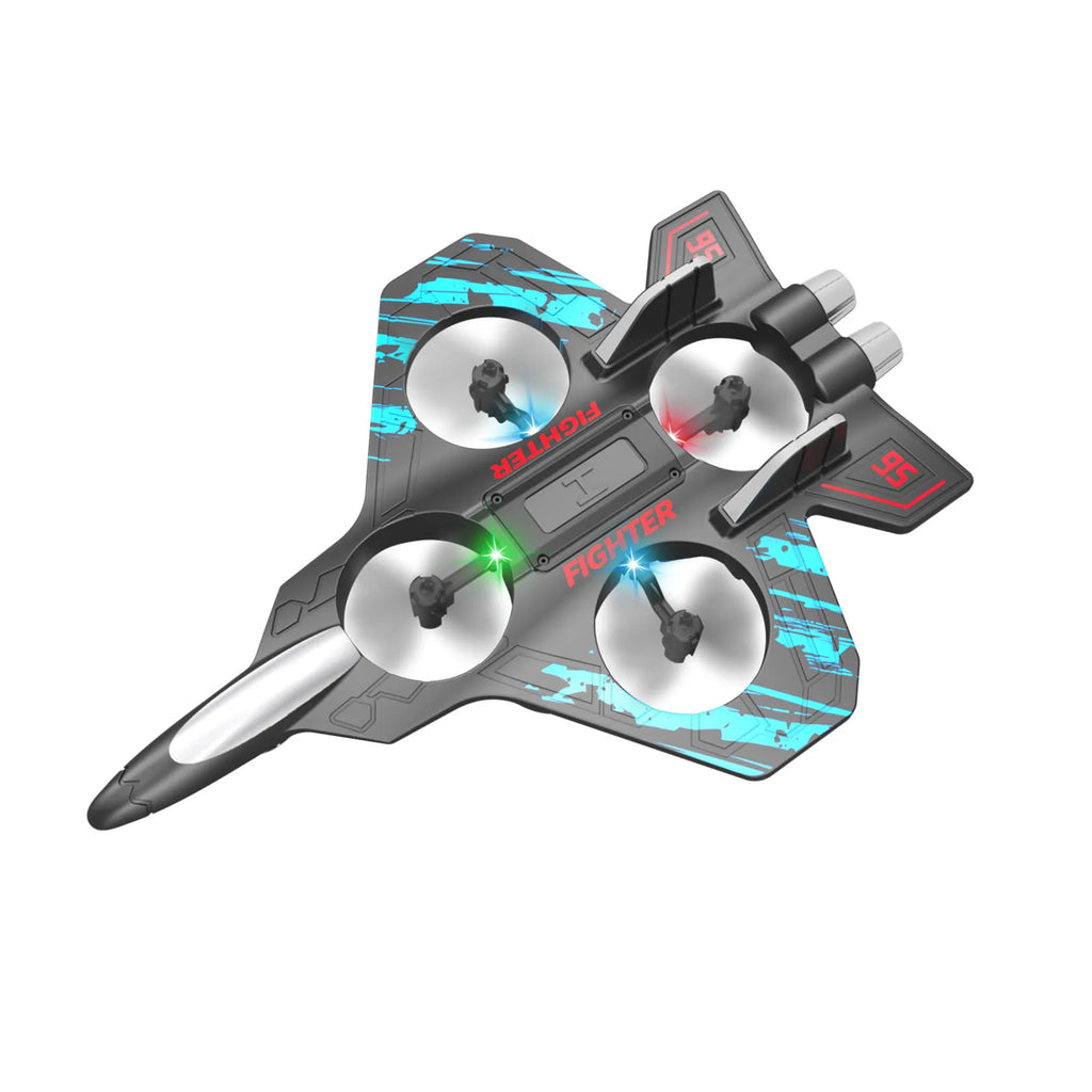 2.4G RC Stunt Foam Helicopter Jet Plane with Gyroscope & LED Light – Indoor Outdoor Toy