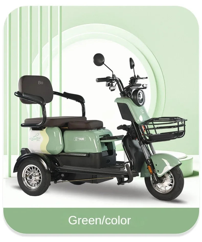3-Wheel Electric Mobility Scooter for Adults, Long-Range Tricycle