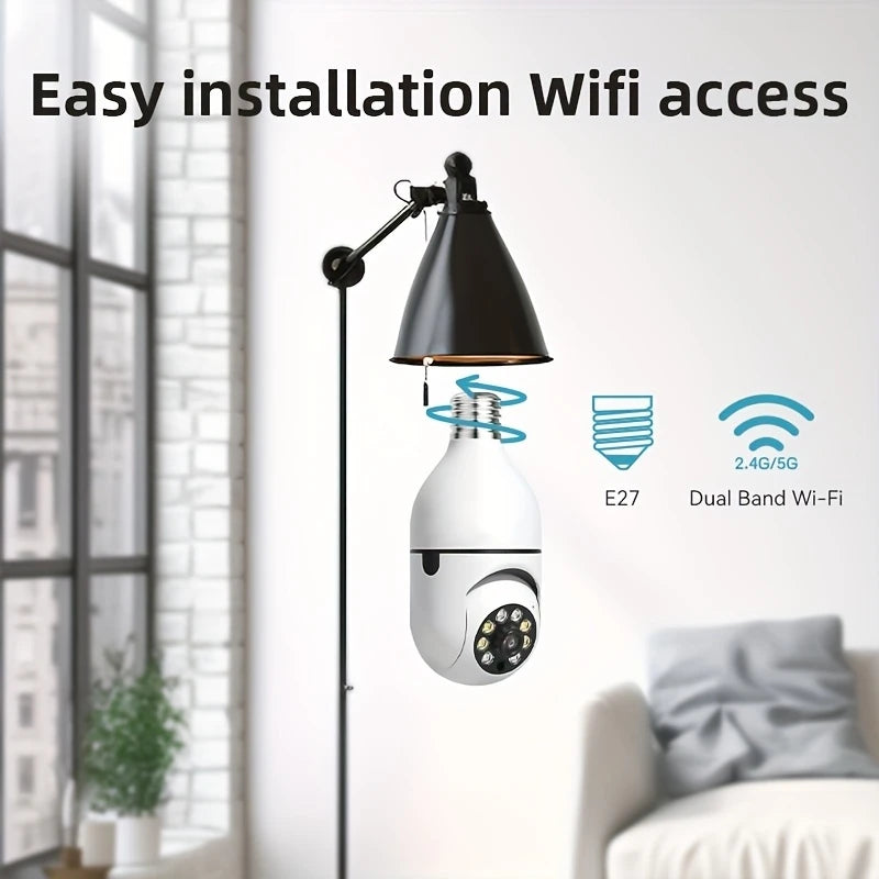 E27 Wi-Fi Bulb Security Camera with Two-Way Audio