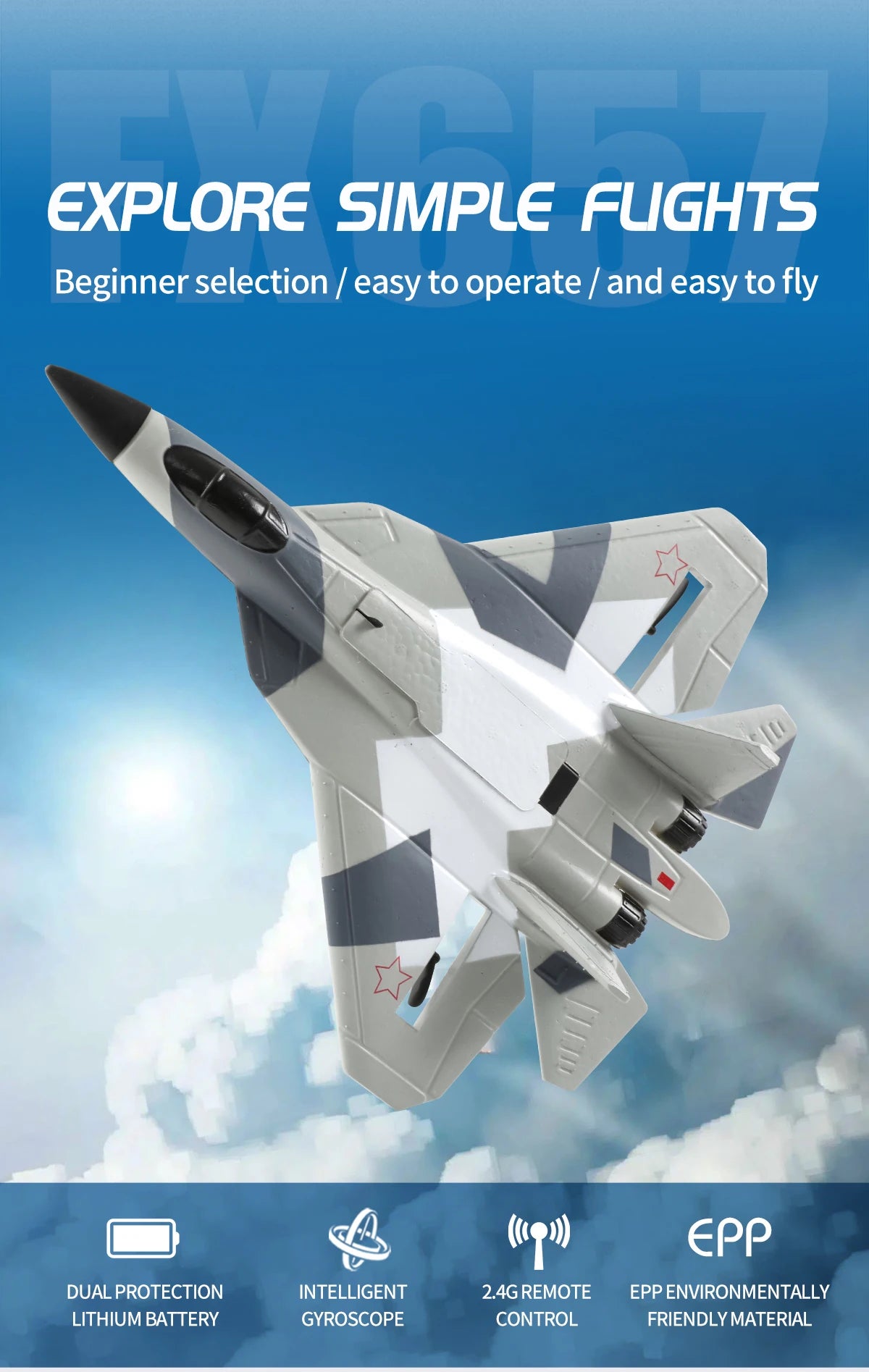 SU35 2.4G RC Foam Fighter Glider Airplane – Remote Control EPP Fixed Wing Plane