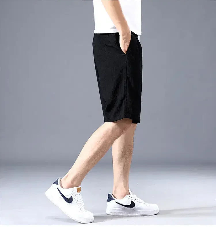 Men's Ice Silk Casual Loose Shorts — Summer Big Pants Comfortable Outerwear