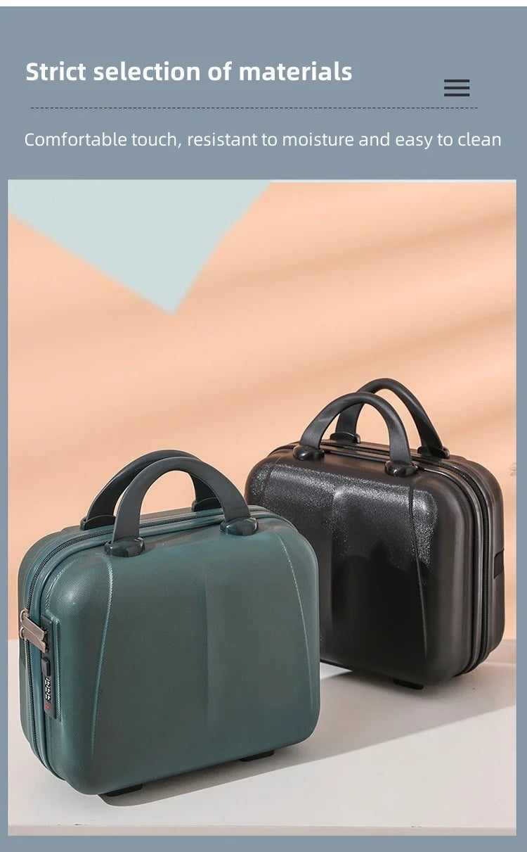 Portable ABS Makeup Organizer Case – Password Lock, Carry-On
