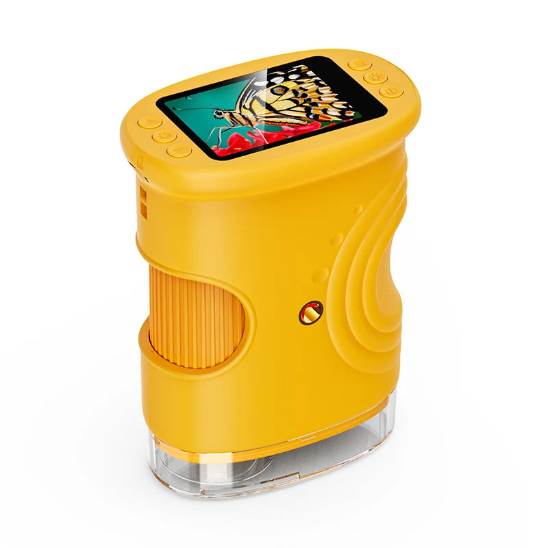 1000X Handheld Digital Microscope for Kids — 2" HD Screen, Rechargeable, Portable STEM Gift