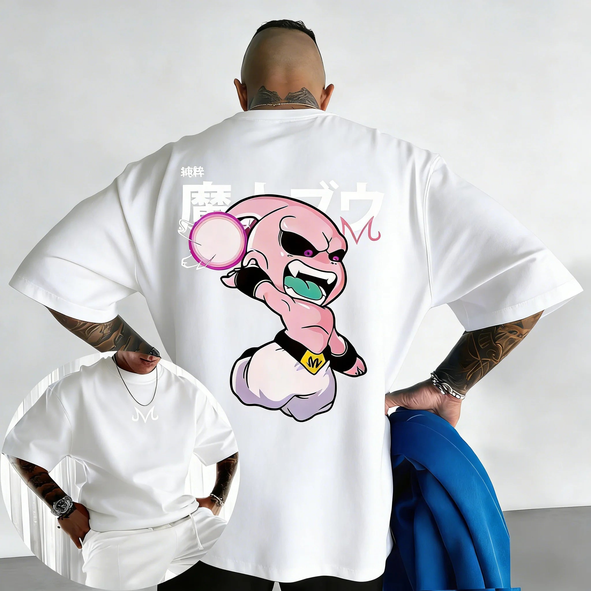 Dragon Ball Anime Cotton T-Shirt — Majin Buu Hip Hop Street Style Tee