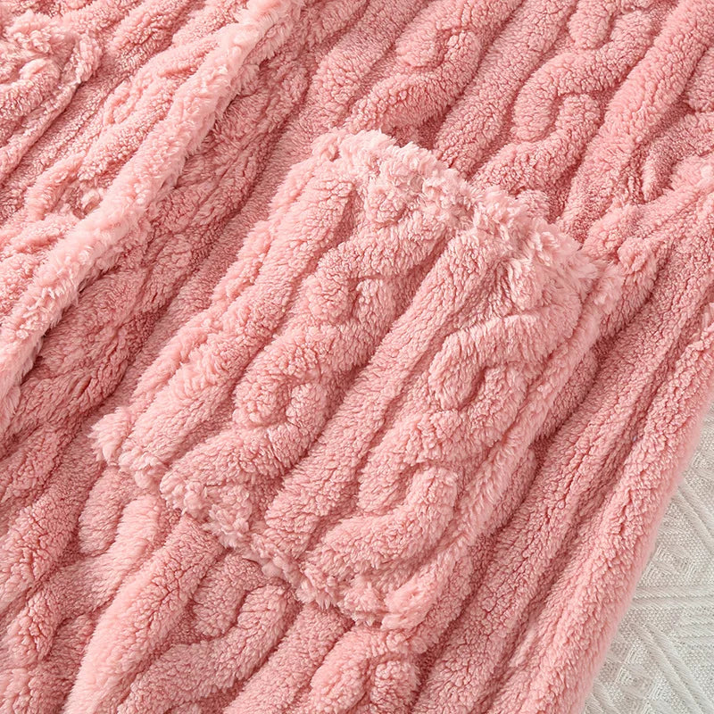 Women's Warm Flannel Bathrobe | Soft Long-Sleeve Fleece Dressing Gown