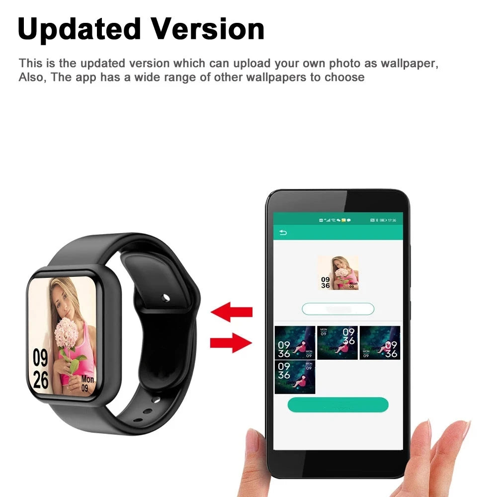 Track Every Move. Every Day. — Y68 & 116Plus Smartwatch | Fitness Tracker, Heart Rate Monitor, Sleep Tracker, Message Alerts, Android & iOS, 9 Colors