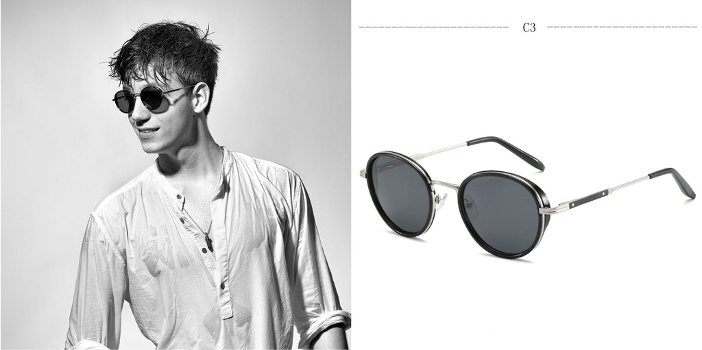 ZENOTTIC Steampunk Round Polarized Sunglasses | Mirror Vintage Shades UV400 for Men & Women
