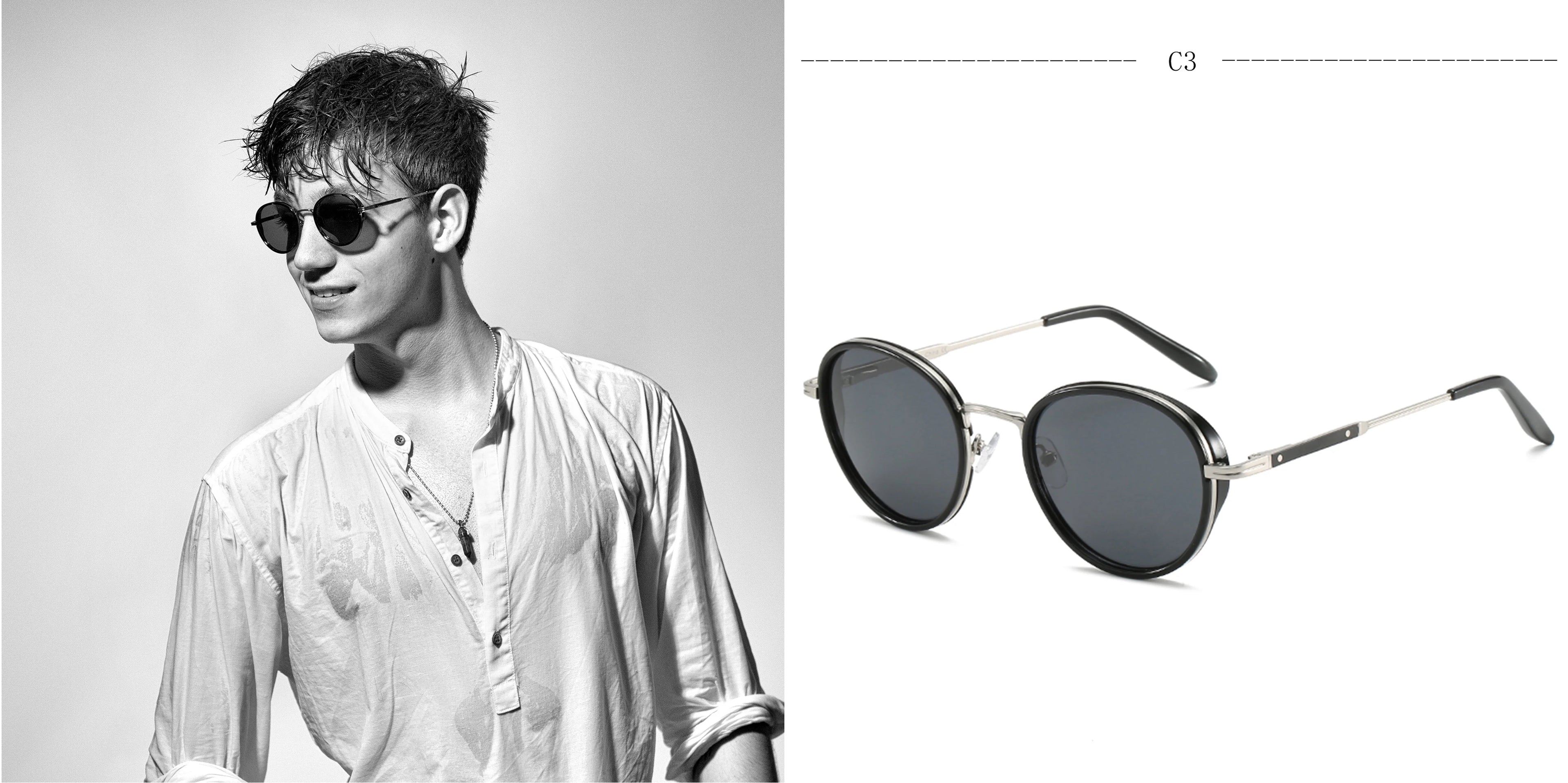 ZENOTTIC Steampunk Round Polarized Sunglasses | Mirror Vintage Shades UV400 for Men & Women