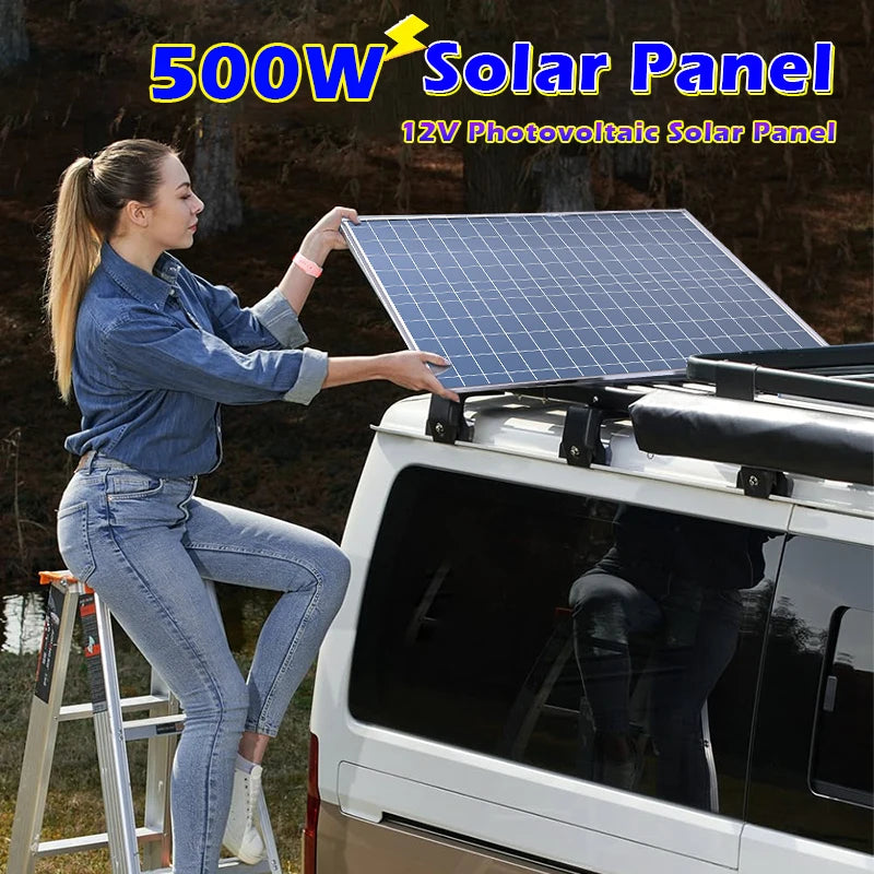 500W–1000W Solar Panel Kit — Complete Off-Grid Solar System for Home, RV & Cabin