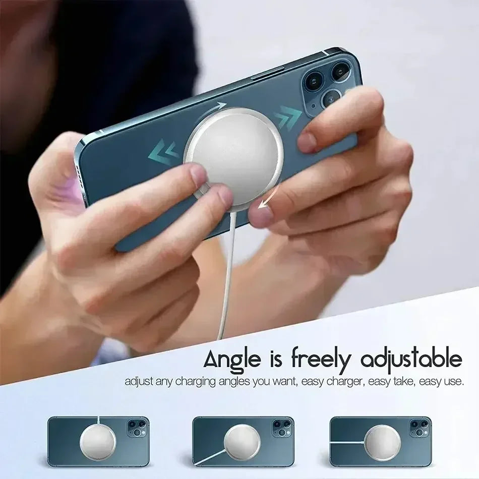 20W Magnetic Wireless Charger Pad for iPhone 12–17, AirPods – Fast Charging, Works Through Cases