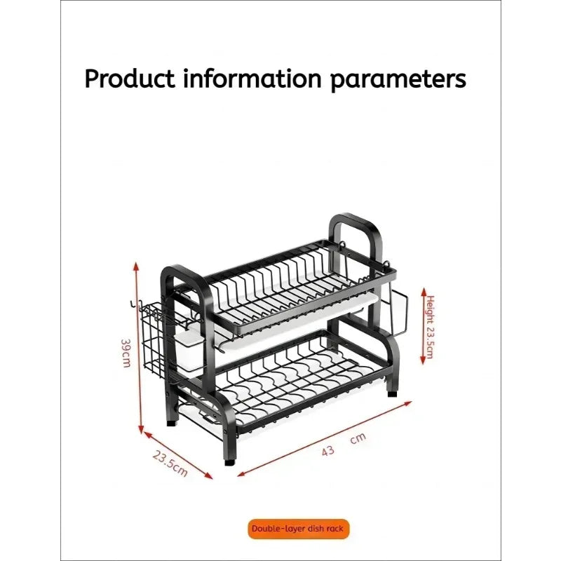 Layered Kitchen Dish Drain Rack & Tableware Sorting Shelf – Bowl, Chopstick & Utensil Organizer