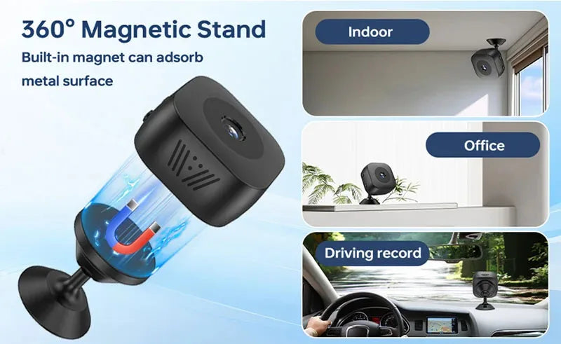 HD Mini WiFi Security Camera – Full Color Night Vision, Motion Detection, Waterproof | Indoor & Outdoor