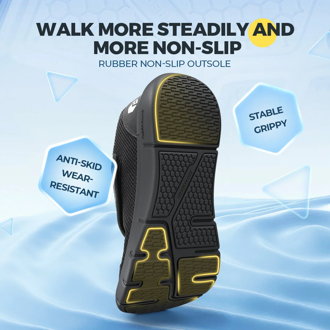 Men's Extra Wide Adjustable Diabetic Walking Shoes – Orthopedic Elderly Foot Pain Relief for Swollen Feet