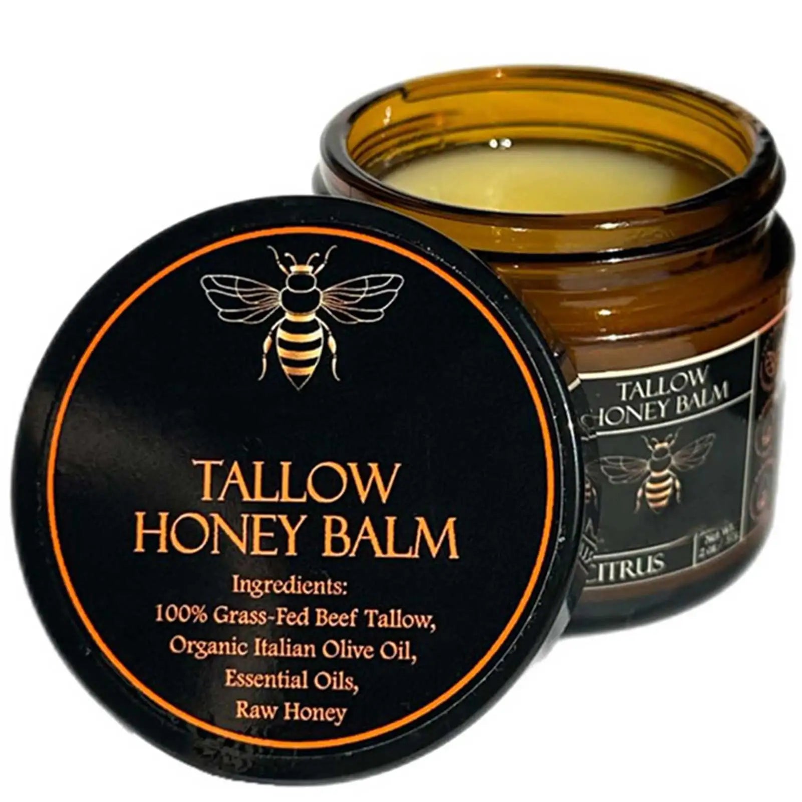 Grass-Fed Beef Tallow Balm with Raw Honey — Natural Moisturizer