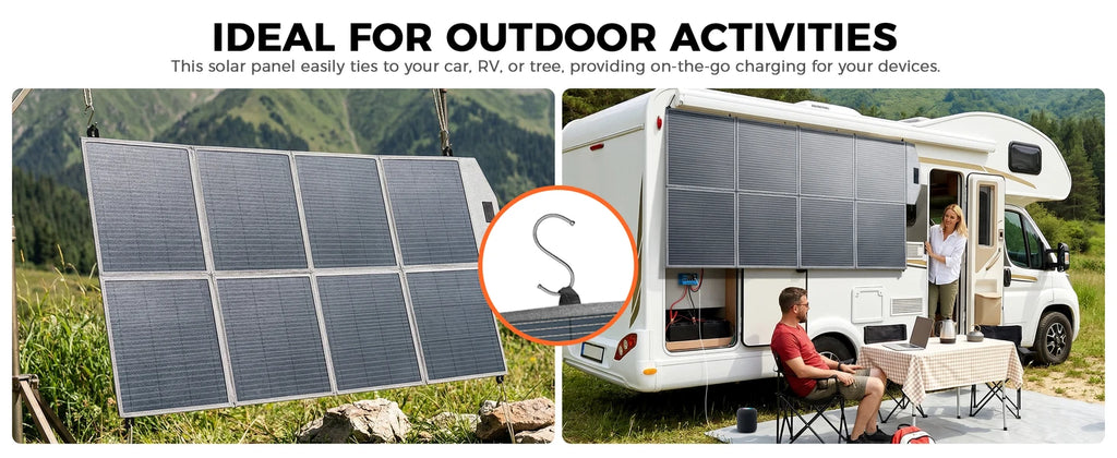 CTOLITY 400W Foldable Solar Panel – 41V, 23% ETFE Efficiency, Portable for RV & Outdoor Power