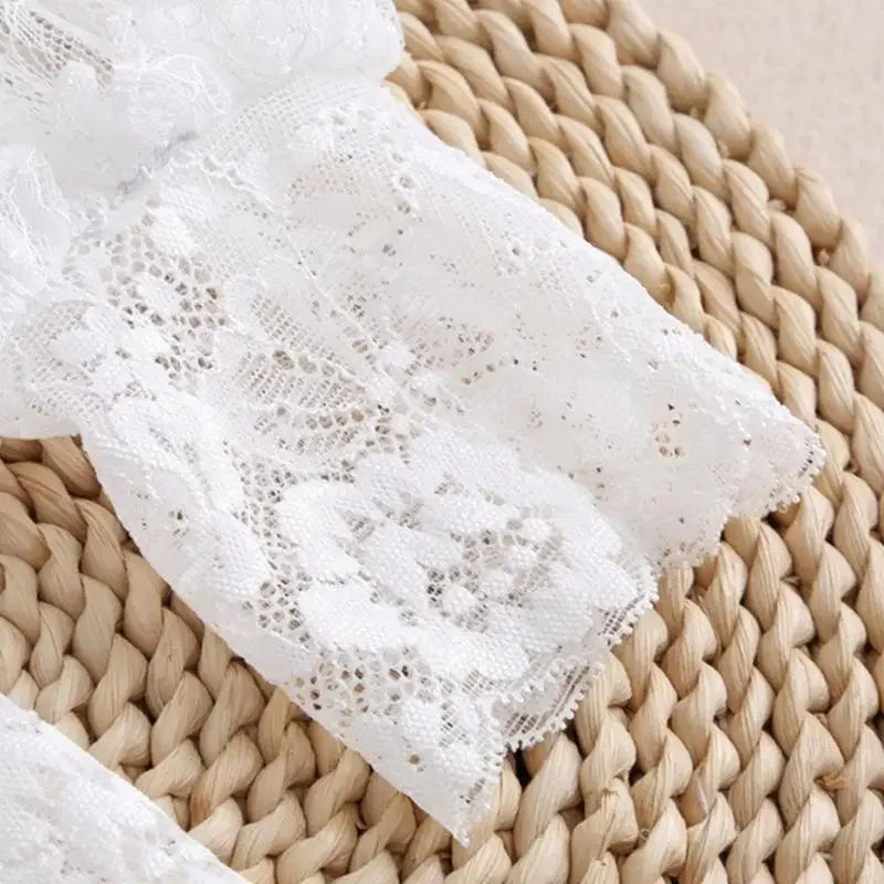 Elegant Detachable Bridal Wrist Cuffs – Lace Pleated Wedding Dress & Formal Attire Cuffs