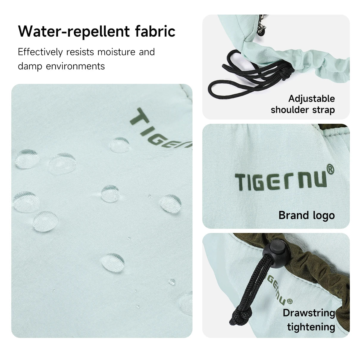 Tigernu Women Bags Fashion Half-Moon Shoulder Bag Female Underarm Bag Light Wrinkled Drawstring Handbag Women Totes Shoulder Bag