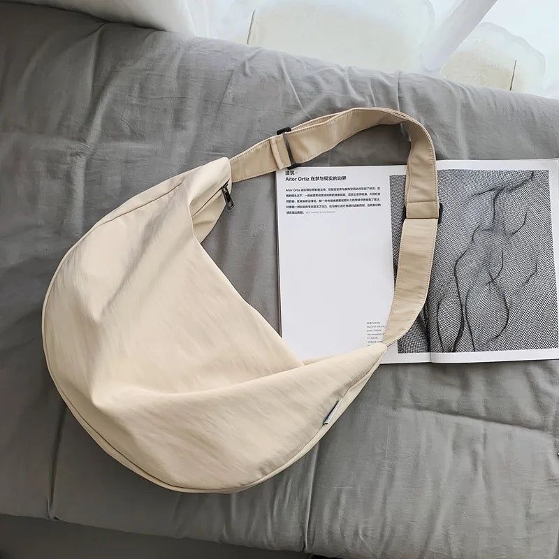 Extra Large Nylon Crossbody Bag – Big Capacity Unisex Shoulder Hobo Travel Bag