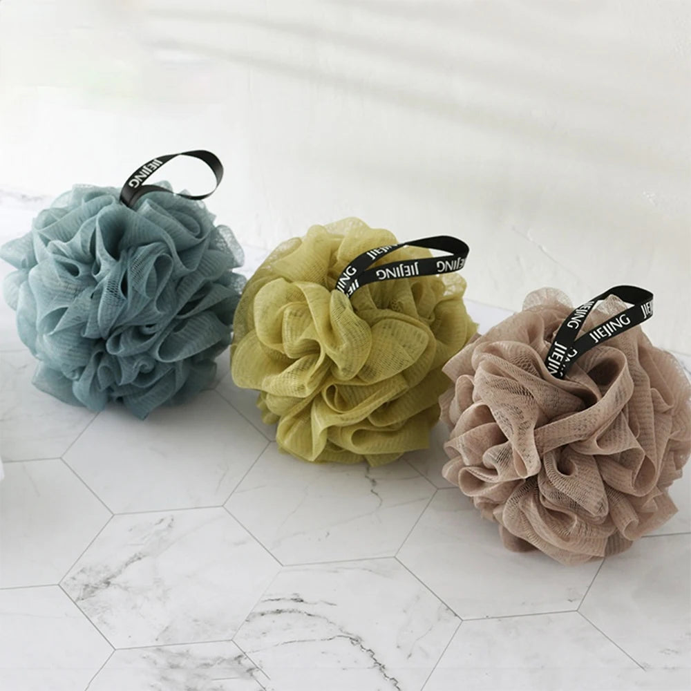Soft Mesh Bath Sponge Ball – Nylon Shower Puff Body Cleaner & Exfoliating Scrubber