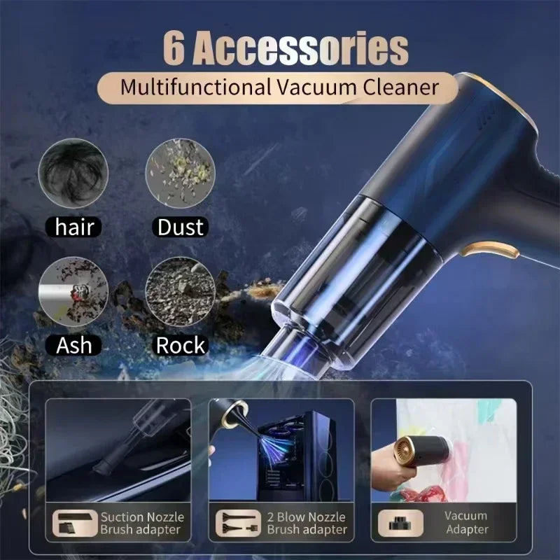 Cordless Car Vacuum & Blower – HEPA Filter, Basic & Pro