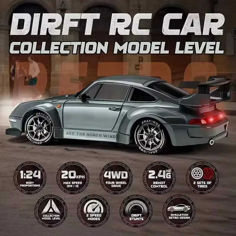 1:24 Scale 4WD RC Drift Car – High Speed Mini Remote Control Racing Car