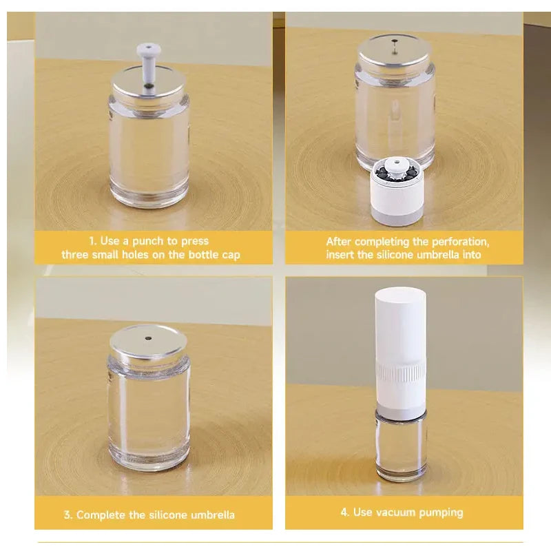 Wireless Handheld Food Vacuum Sealer – Bag & Jar Sealing Pump for Regular & Wide Mouth Mason Jars
