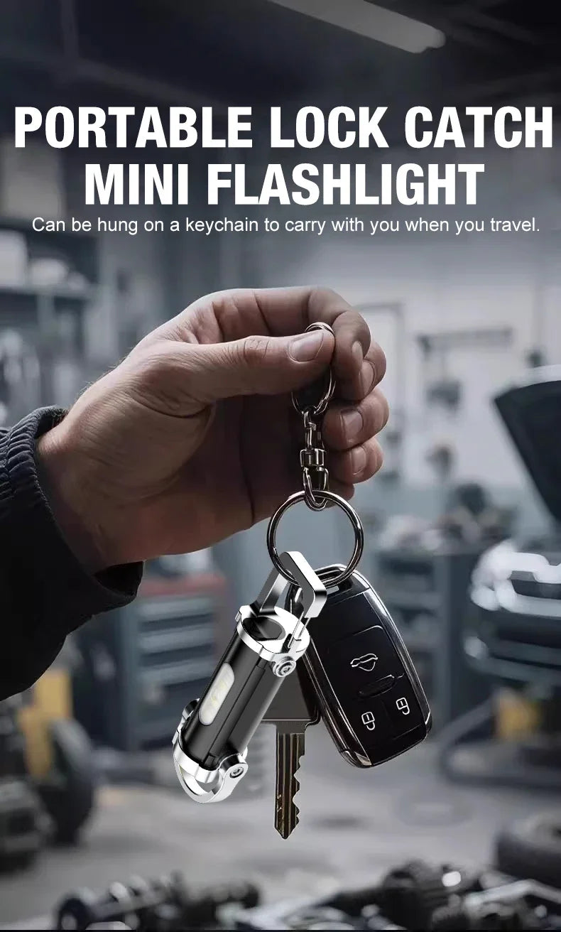 Rechargeable EDC Magnetic Mini Work Light – Adjustable LED Camping Lamp for Hiking, Fishing & Emergencies