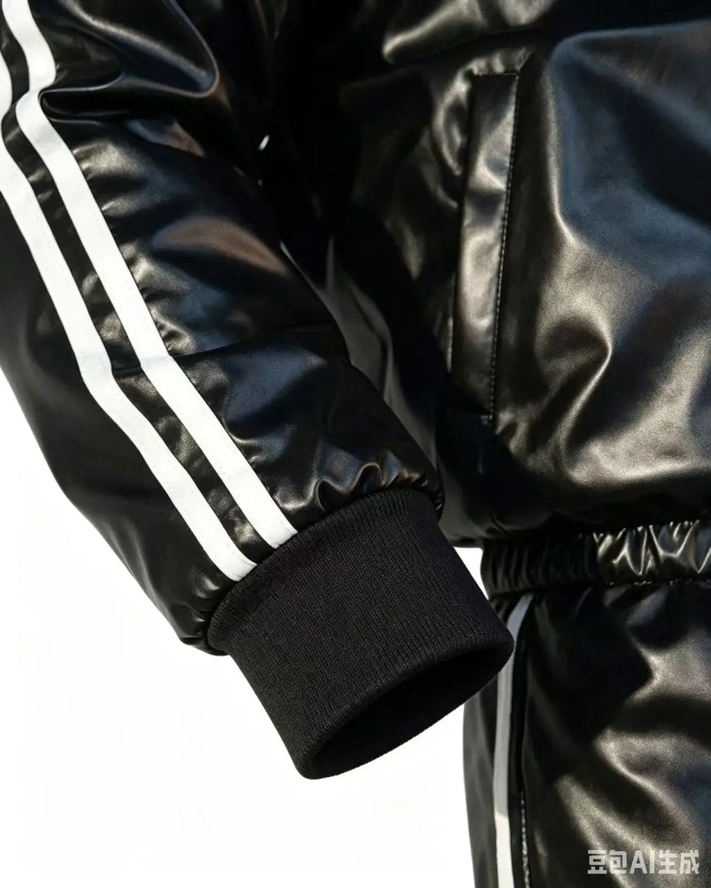 Men's PU Leather Jogging Tracksuit Set – Zip Vest & Pants Sportswear | Authority Asset Brand