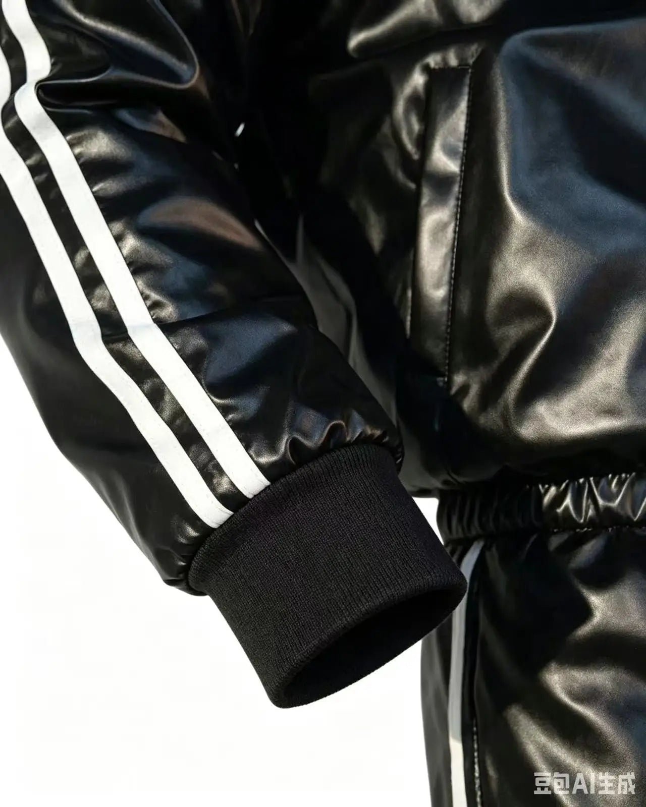 Men's PU Leather Jogging Tracksuit Set – Zip Vest & Pants Sportswear | Authority Asset Brand