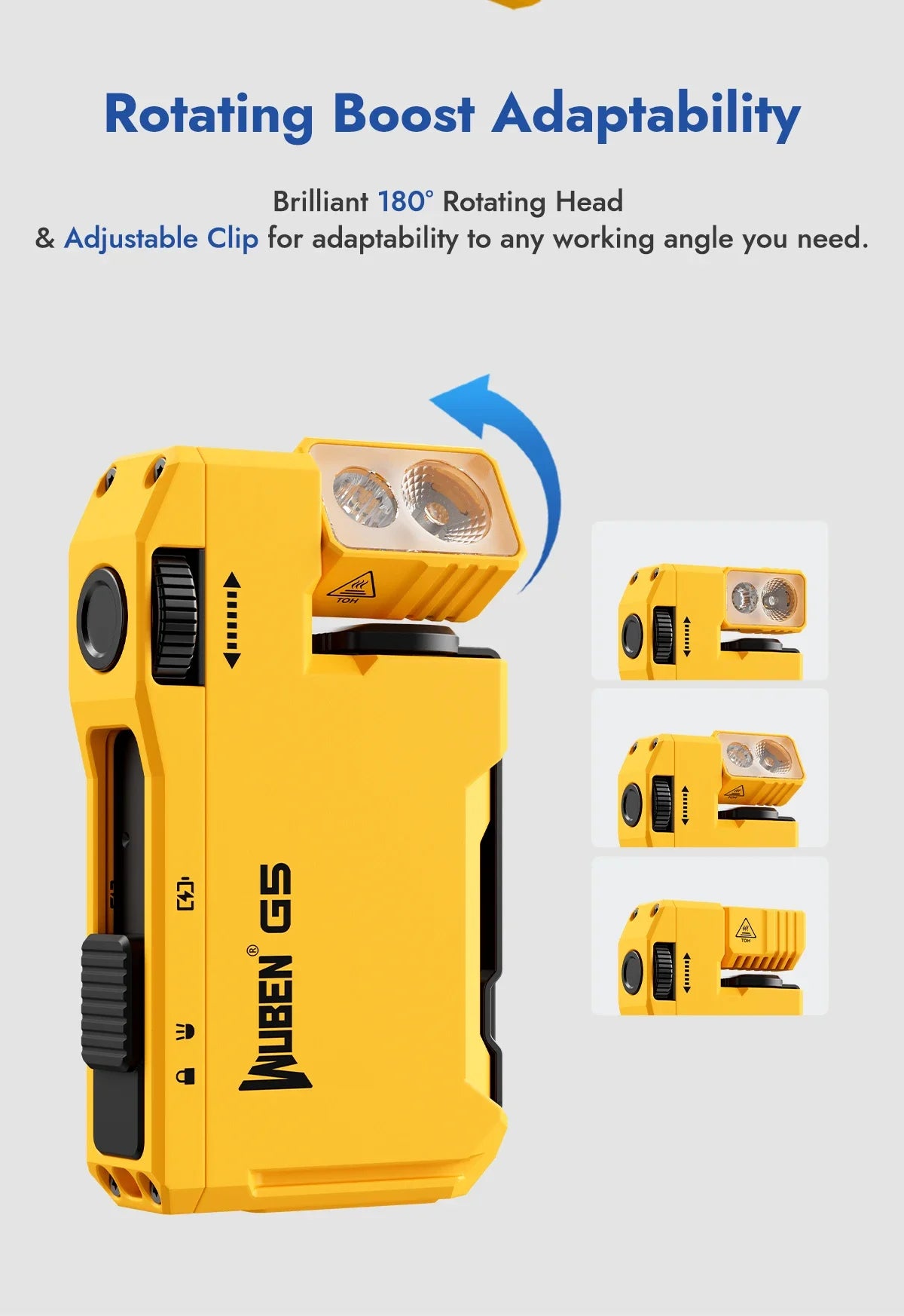 Wuben G5 EDC Pocket Flashlight – 400 Lumens, Dual Light Sources, RGB & USB-C Rechargeable