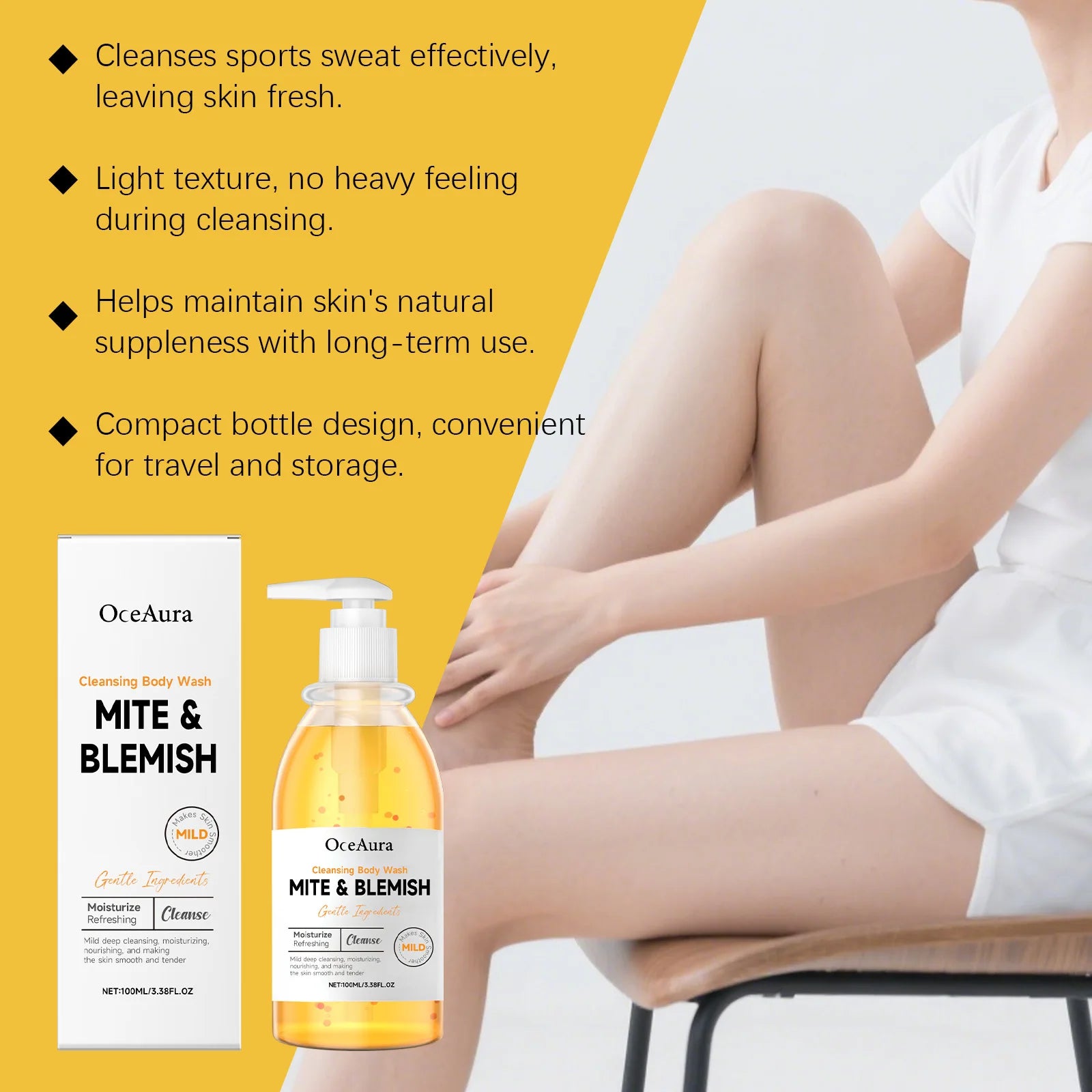 Salicylic Acid Body Wash – Deep Cleansing Exfoliating Shower Gel, Acne & Oil Control, 100ml
