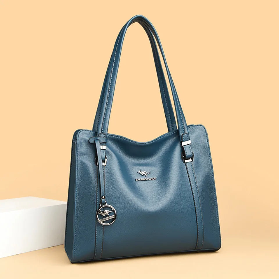Luxury Soft PU Leather Tote Bag – Large Capacity Sequin Crossbody Shoulder Bag for Women