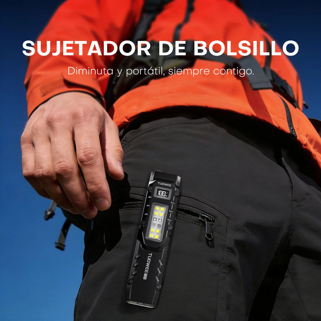 Rechargeable EDC Flashlight – 1600 Lumen, UV Detector, 9 Modes, Memory Mode, Lock, USB-C Fast Charge