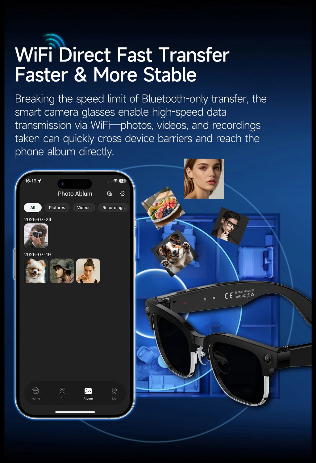 2026 800W Dual-Lens AI Smart Glasses — 4K HD, AI Translation, Bluetooth 5.3 & ChatGPT