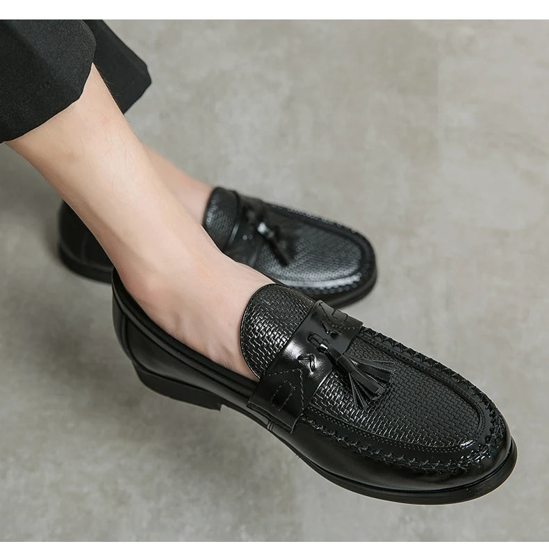 Men's Pointed-Toe Slip-On Dress Loafers