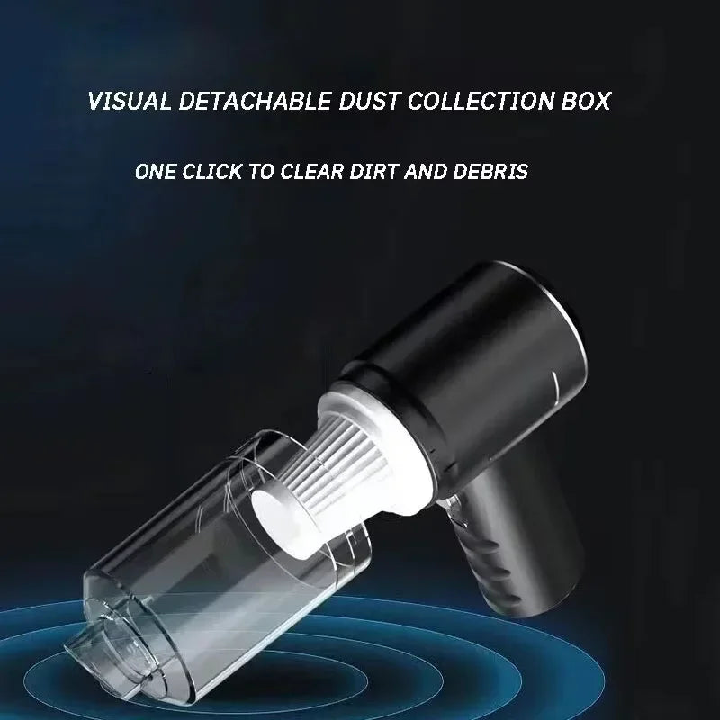 Wireless Handheld Car Vacuum – 5,500Pa USB Rechargeable
