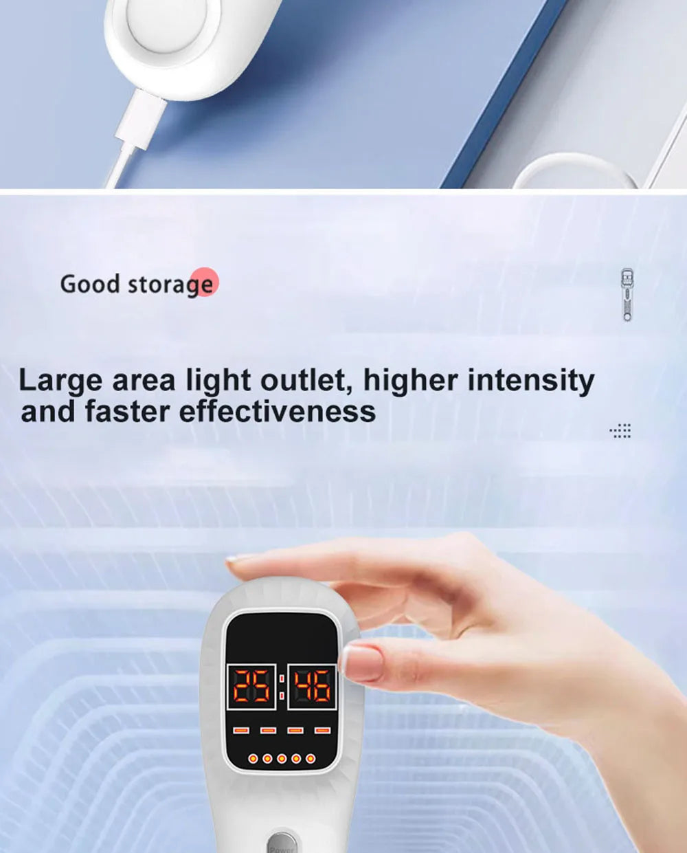 Handheld Red Light & Infrared Therapy Device – 650nm + 808nm Face & Body Skin Rejuvenation