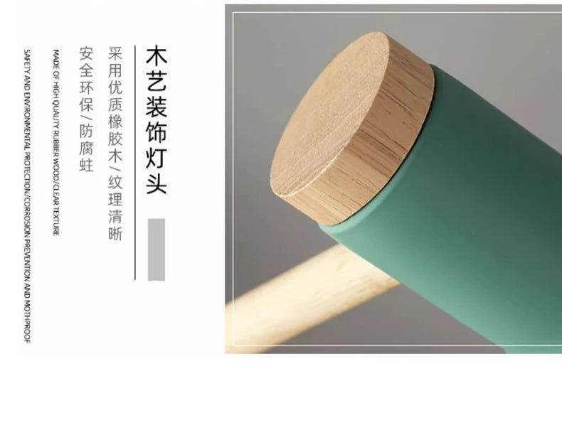 Wooden Desk Lamp – Nordic-Style Adjustable Head