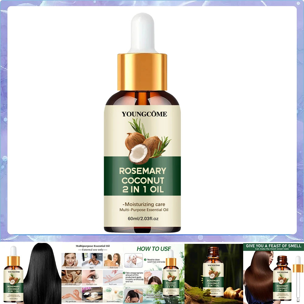 Rosemary Essential Oil for Hair Loss & Scalp Health — Pure Botanical Hair Growth Treatment