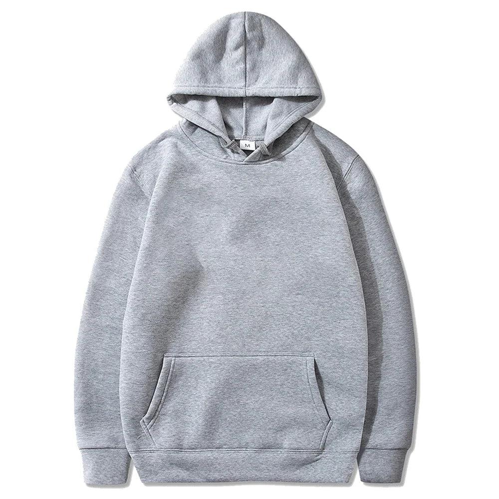 Men's Fleece Oversized Pullover Hoodie — Warm Casual Multi-Color Sweatshirt
