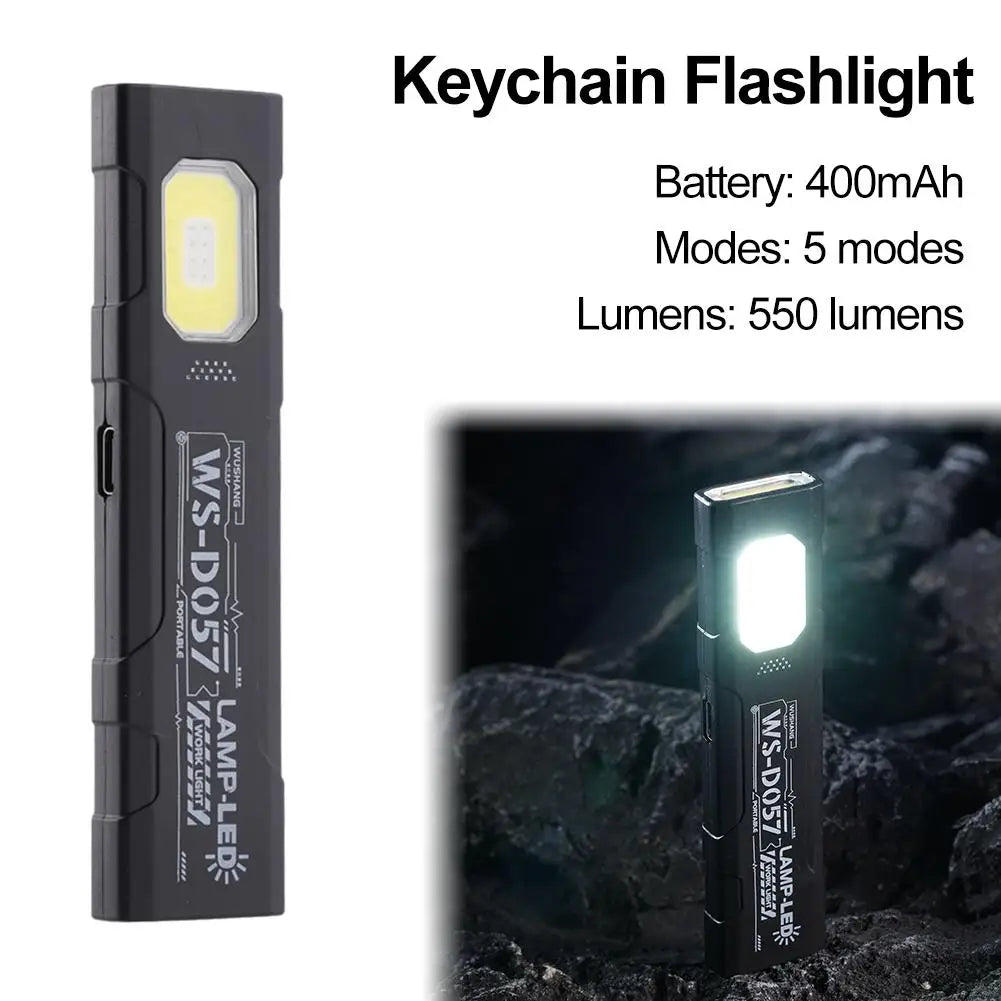 EDC Multi-Mode USB-C Rechargeable Flashlight – IPX4 Waterproof Pocket Torch with Red & Blue Strobe