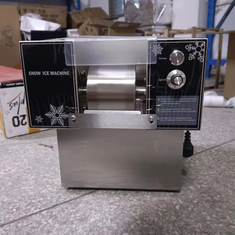 Mini Snow Ice Shaver Machine – 60KG/24h Snowflake Bingsu Maker 110V/220V