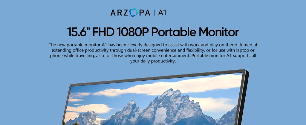 15.6-Inch Portable Monitor – Full HD IPS & Dual Speakers