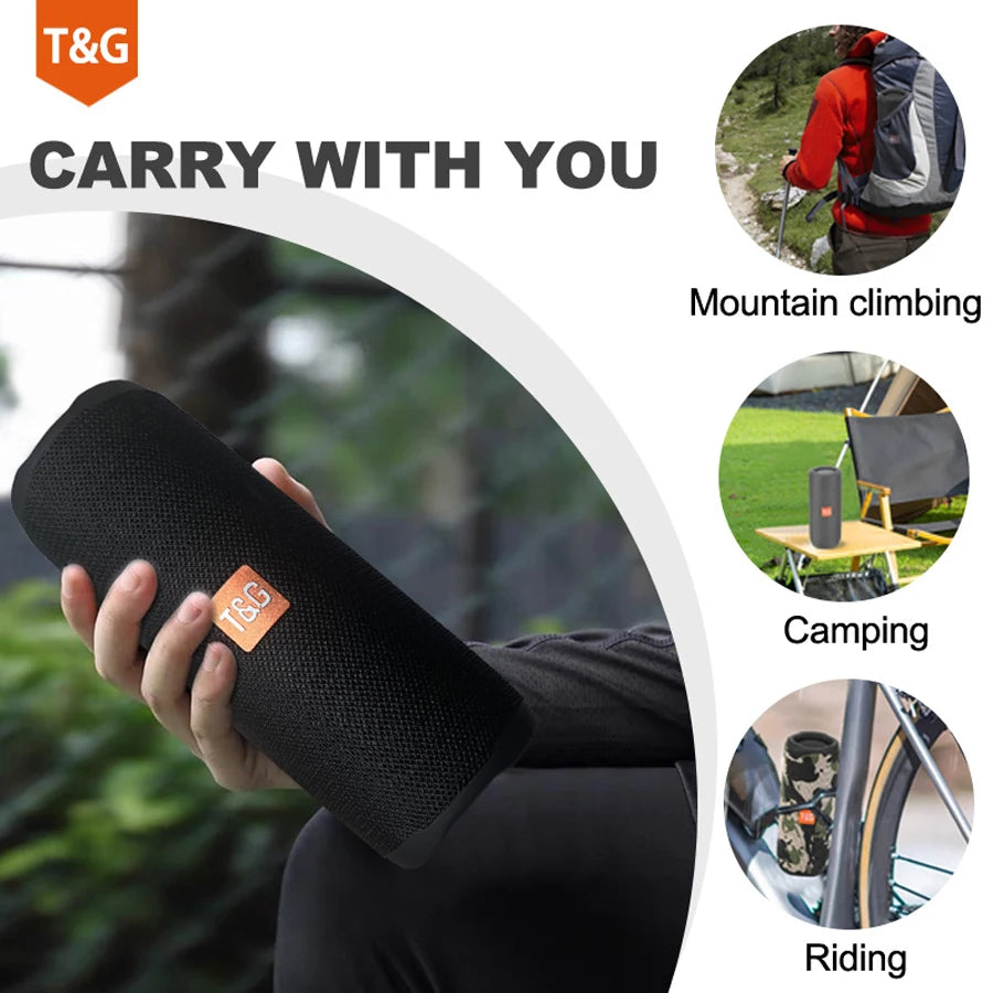 Wireless Portable Bluetooth Speaker — 360° Sound, Waterproof & Long Battery Life