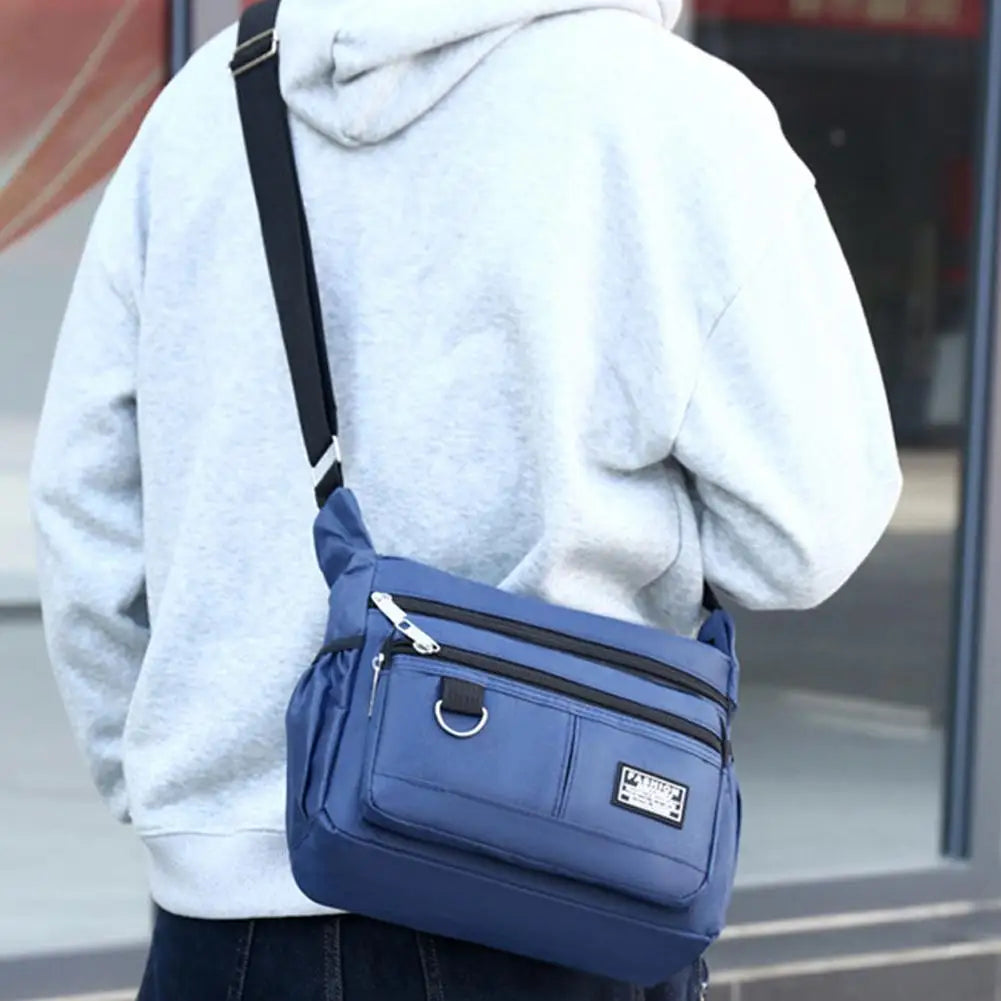 Men's Large Capacity Crossbody Bag – Multi-Pocket Business Shoulder Handbag in 4 Styles