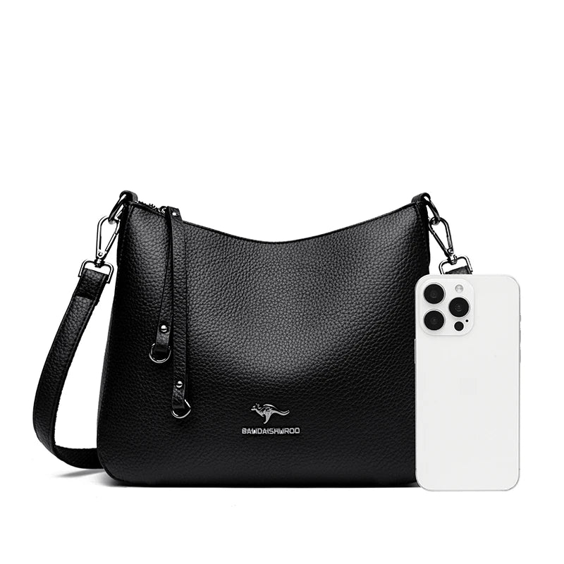 Luxury PU Tote Bag – Sequin & Tassel Designer Shoulder Crossbody Handbag for Women